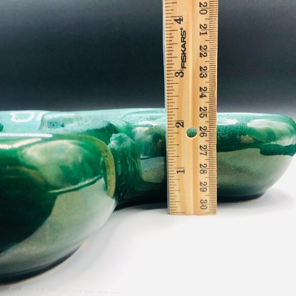 Beauceware Oversized Kelly Green Amoeba Ceramic Ashtray, Beauce Pottery #809 - Picture 10 of 14